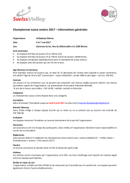 Anmeldung Schweizer Seniorenmeisterschaften 2008/2009