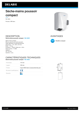 Sèche-mains poussoir compact