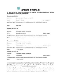 OFFRES D`EMPLOI - Cégep de Sept-Îles