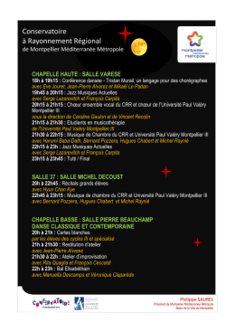 Conservatoire &agrave; Rayonnement R&eacute;gional