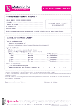 modification de compte bancaire coordonnées du compte