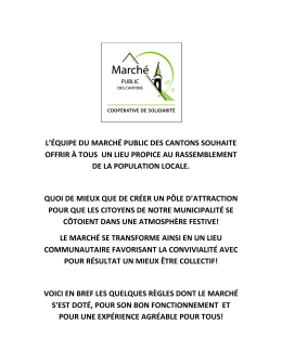 règlement - Marché public des Cantons