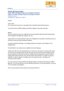 Forum: Services en ligne