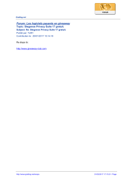 Forum: Les logiciels payants en giveaway