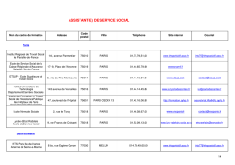 écoles du secteur social en idf - DRJSCS Ile-de