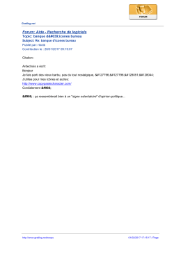 Forum: Aide - Recherche de logiciels