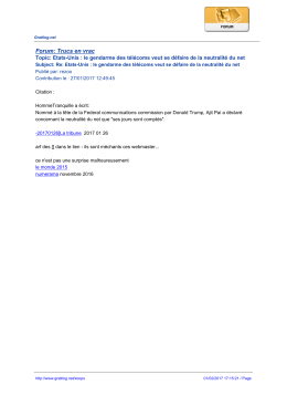 Forum: Trucs en vrac