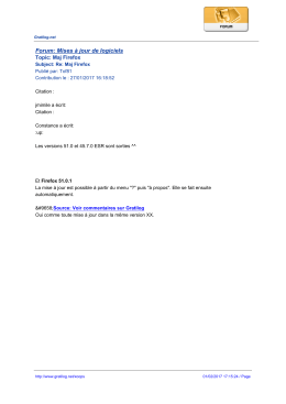 Forum: Mises &agrave; jour de logiciels