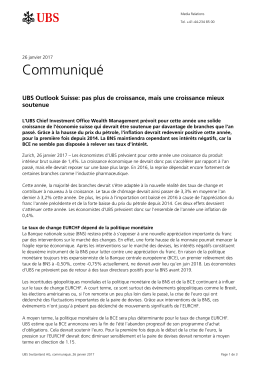 UBS Outlook Suisse