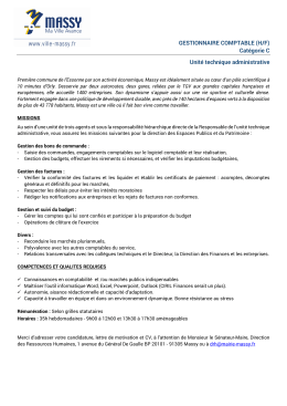 GESTIONNAIRE COMPTABLE (H/F) Catégorie C
