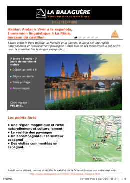 Hablar, Andar y Vivir a la española, Immersion