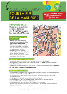 pour la rue de la Marlière ?