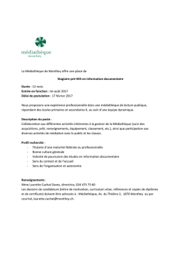 Voir l`offre compl&egrave;te - M&eacute;diath&egrave;que de Monthey