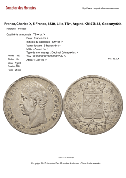 France, Charles X, 5 Francs, 1830, Lille, TB+, Argent, KM:728.13