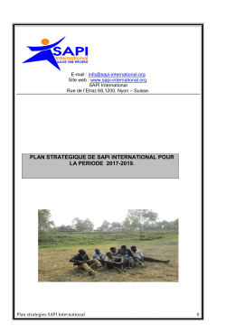 plan strategique de sapi international pour la periode 2017