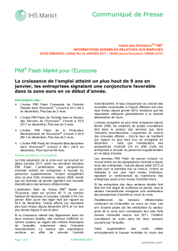 News Release - Markit Economics