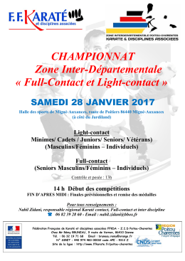 CHAMPIONNAT Zone Inter-Départementale « Full