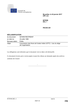 9278/96 DCL 1 mm/is DGF 2C Les d&eacute;l&eacute;gations sont inform&eacute;es que