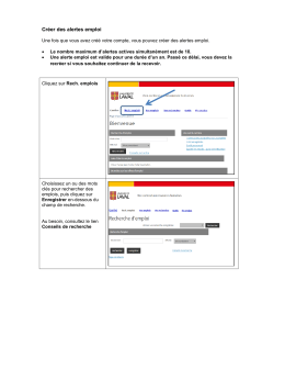 Créer des alertes emploi