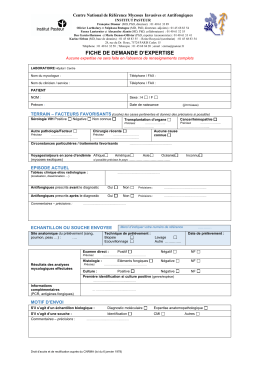 fiche de demande d`expertise
