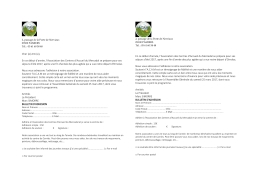 Bulletin d`adhésion