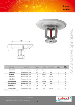 Rosaces simples - Rolland Sprinklers