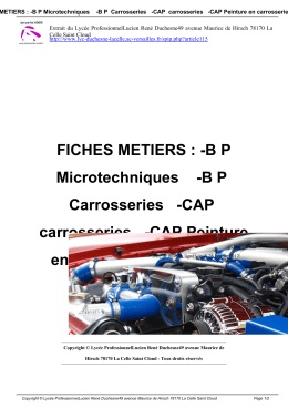 CAP MV -CAP carrosseries - CAP Peinture en carrosserie