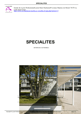 specialites - Lycée professionnel Lucien René DUCHESNE