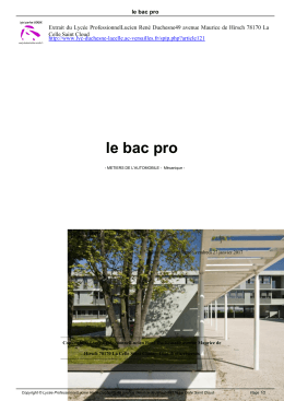 le bac pro - Lycée professionnel Lucien René DUCHESNE