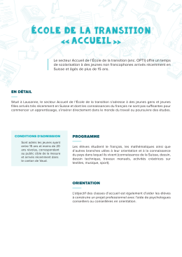 École de la transition « accueil