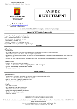 avis de recrutement
