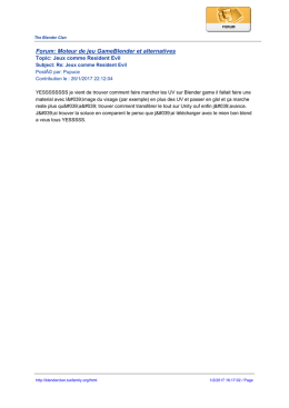 Forum: Moteur de jeu GameBlender et alternatives