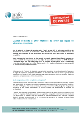 L`Arafer demande à SNCF Mobilités de revoir ses règles de