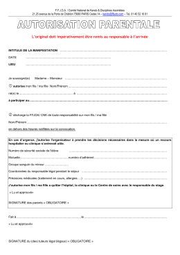Autorisation parentale