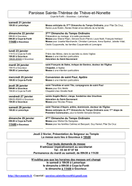 Annonces du 22 au 29 janvier 2017