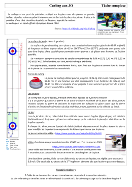 Curling aux JO - Tache complexe