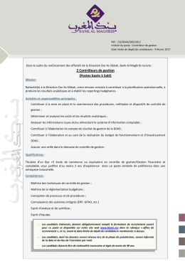 BAM - Contrôleur de gestion