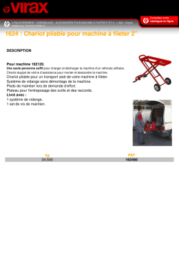 1624 : Chariot pliable pour machine &agrave; fileter 2