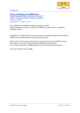 Forum: Hors Sujet - The Blender Clan