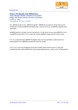 Forum: Hors Sujet - The Blender Clan