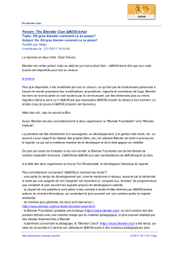 Forum: Hors Sujet - The Blender Clan