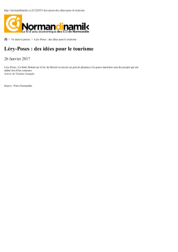 Léry-Poses : des idées pour le tourisme