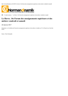 Le Havre. 14e Forum des enseignements