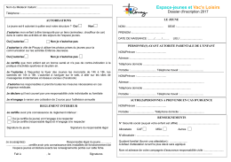 Fiche d`inscription