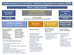 Institut suisse pour la formation m&eacute;dicale postgradu&eacute;e et continue
