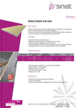 fiche technique : PREGYTHERM PSE dur
