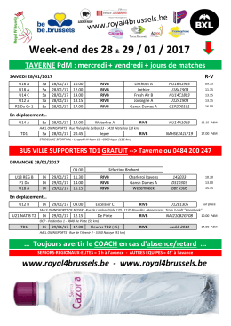 Feuille de la semaine