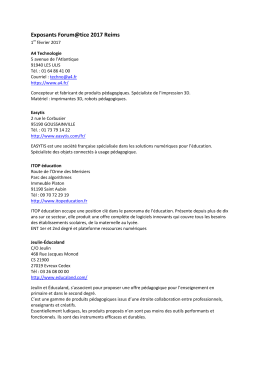 Exposants Forum@tice 2017 Reims