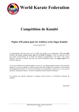 examen de kumit&eacute; - World Karate Federation