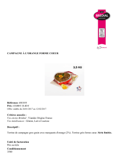 CAMPAGNE &Agrave; L`ORANGE FORME COEUR R&eacute;f&eacute;rence :081055